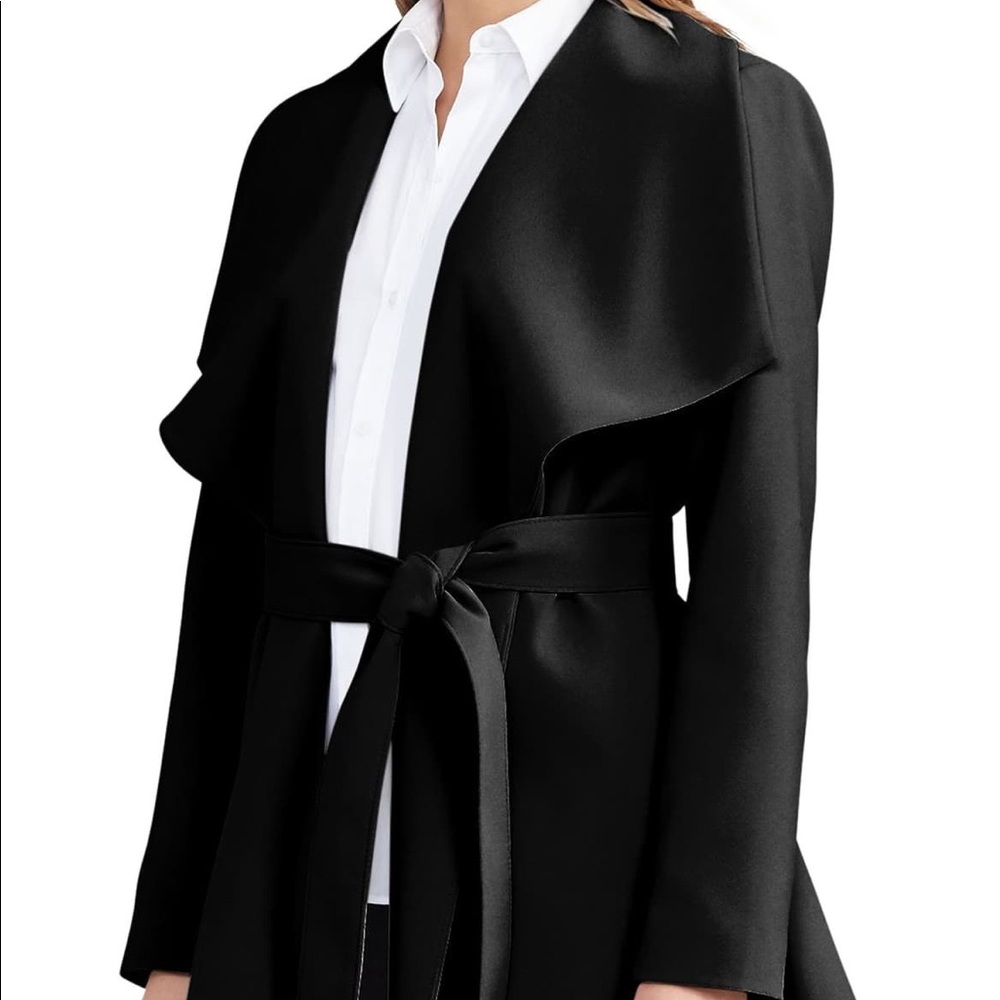 Lauren Ralph Lauren Belted Drape Front Coat
